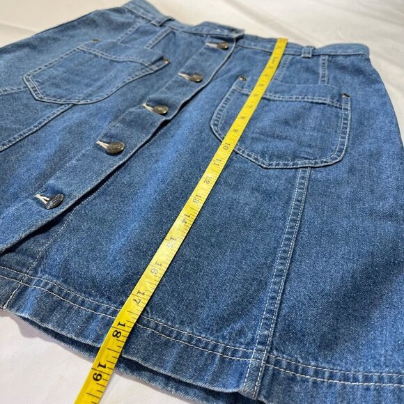 Vintage Liz Wear Button Down Denim Jean Skirt 80s 90s Size SMALL - Picture 8 of 10